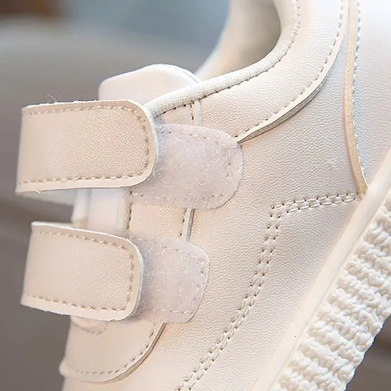 Kids Leather School Sneakers