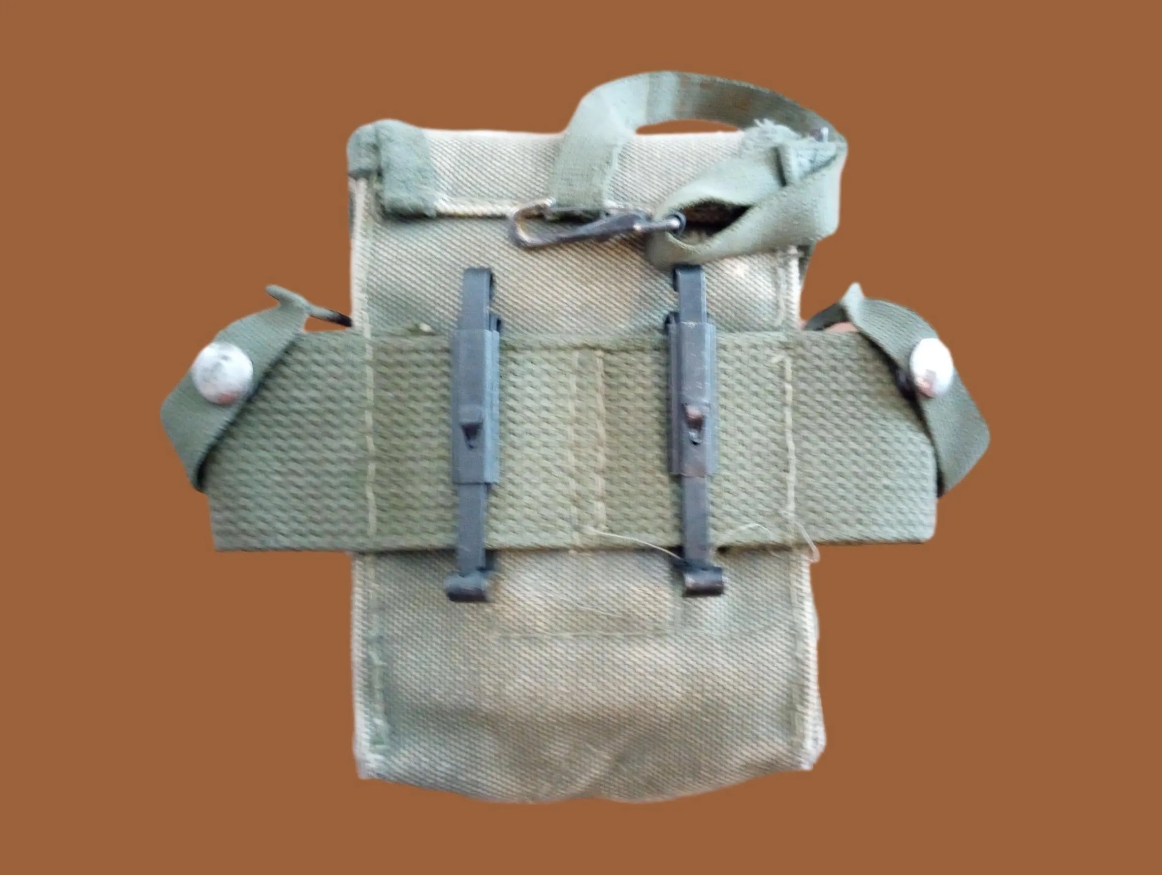 MILITARY AMMO MAGAZINE POUCH M1956 STYLE CANVAS VIETNAM ERA 1950'S - 1970'S