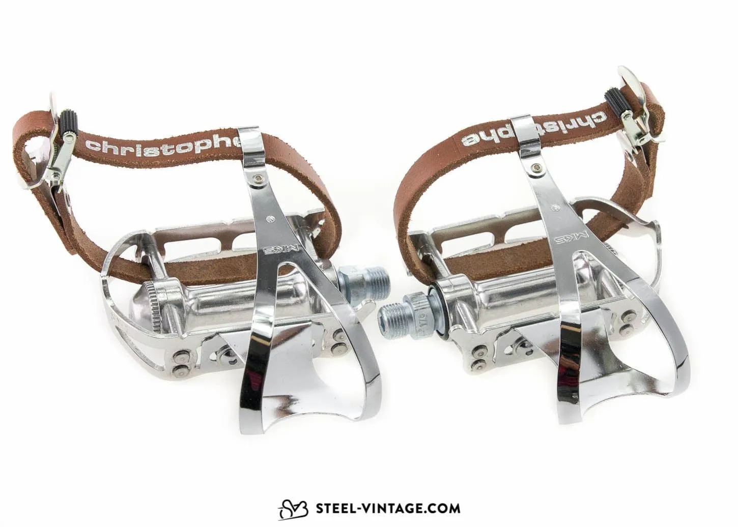 MKS Sylvan Road Pedals with Toe Clips and Straps