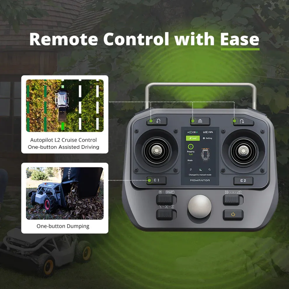 Mowrator S1 Remote Control Lawn Mower 4WD 12Ah Standard Battery