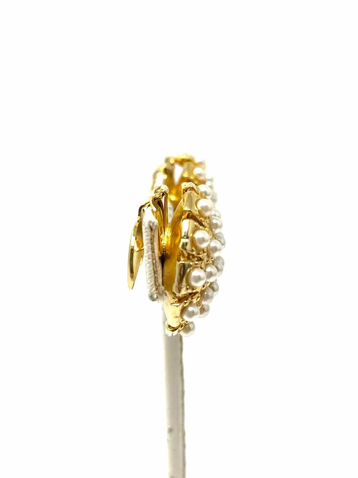 Musi Gold-tone Faux Pearl Shoe Clips