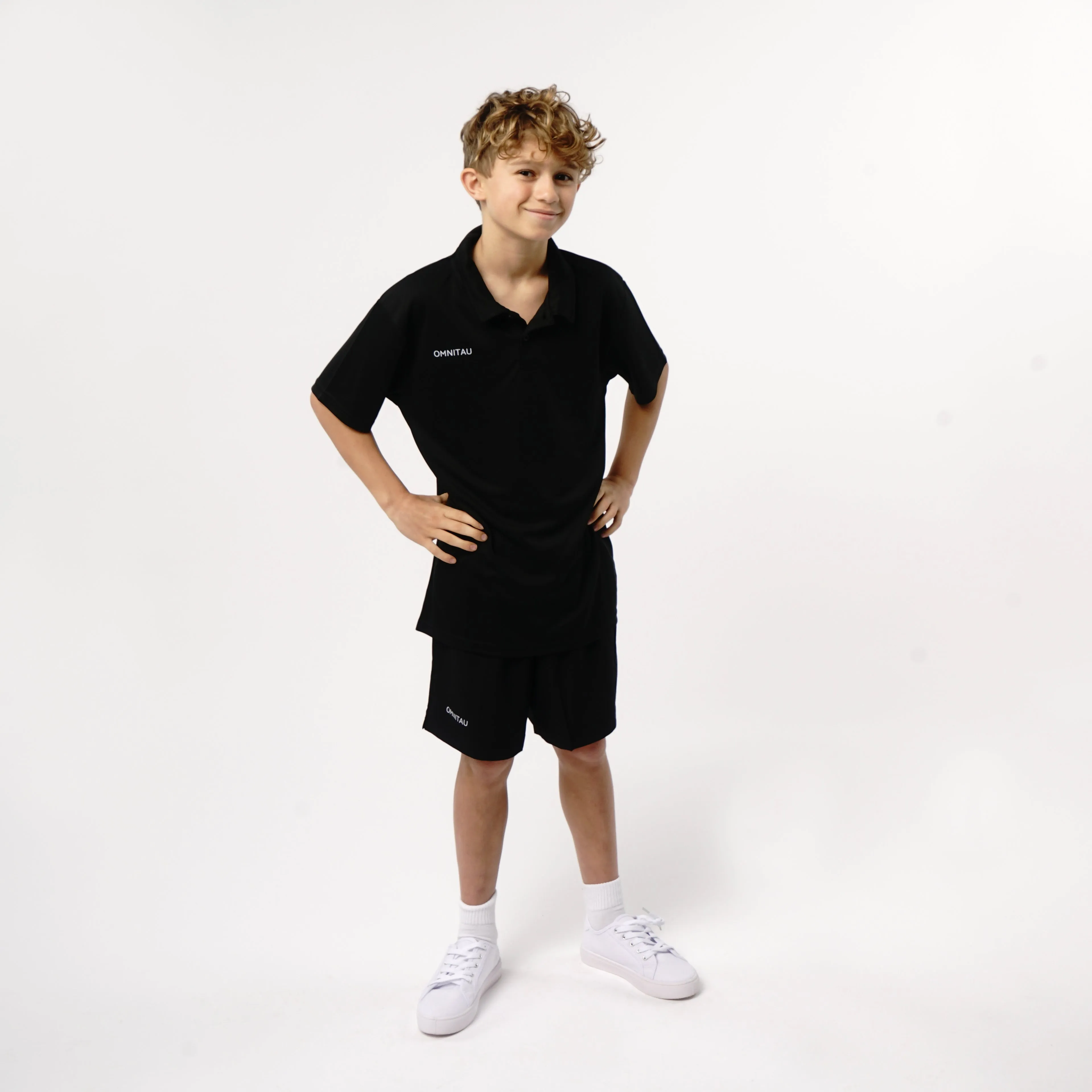 Omnitau Kid's Core Football Shorts - Black