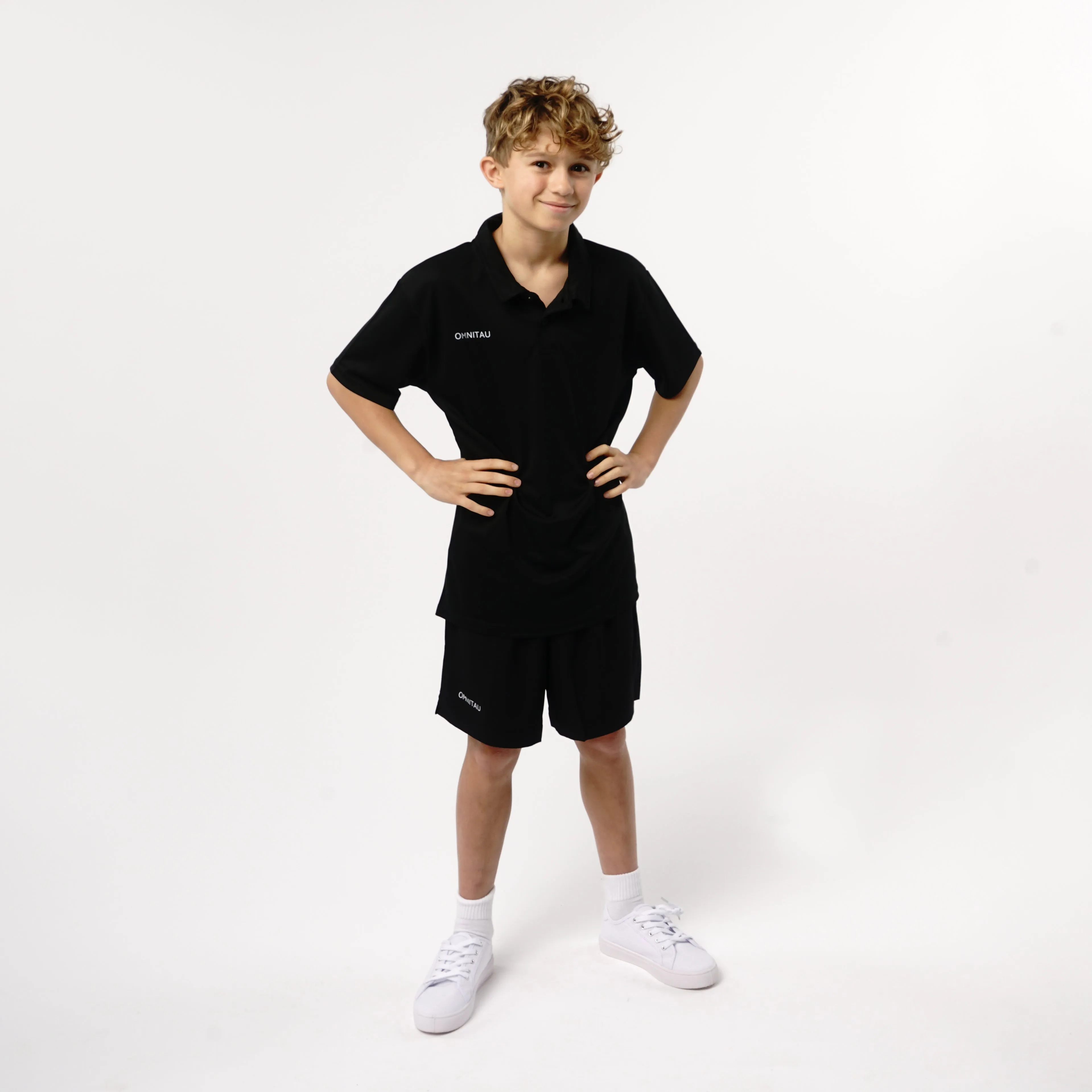 Omnitau Kid's Core Football Shorts - Black