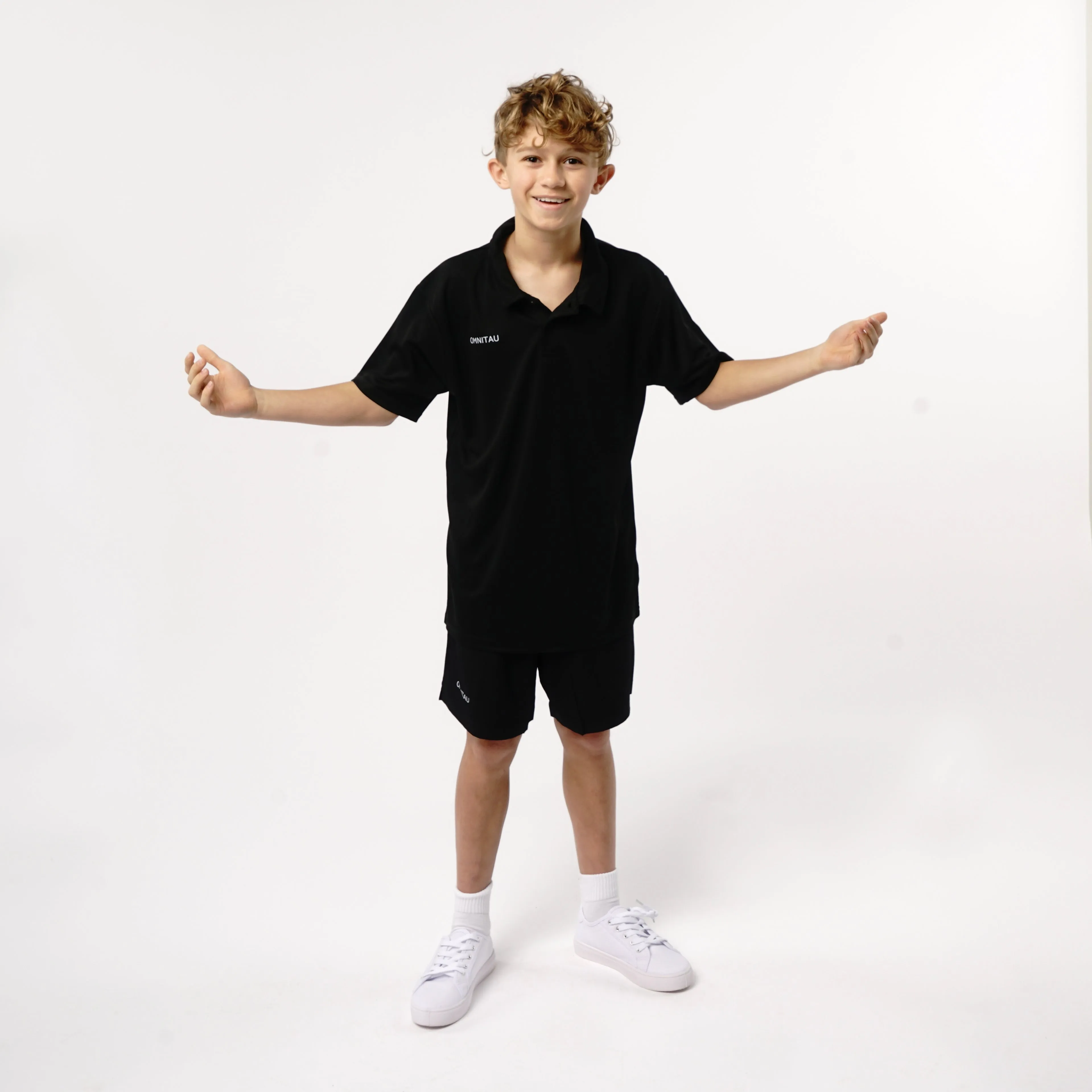 Omnitau Kid's Core Football Shorts - Black