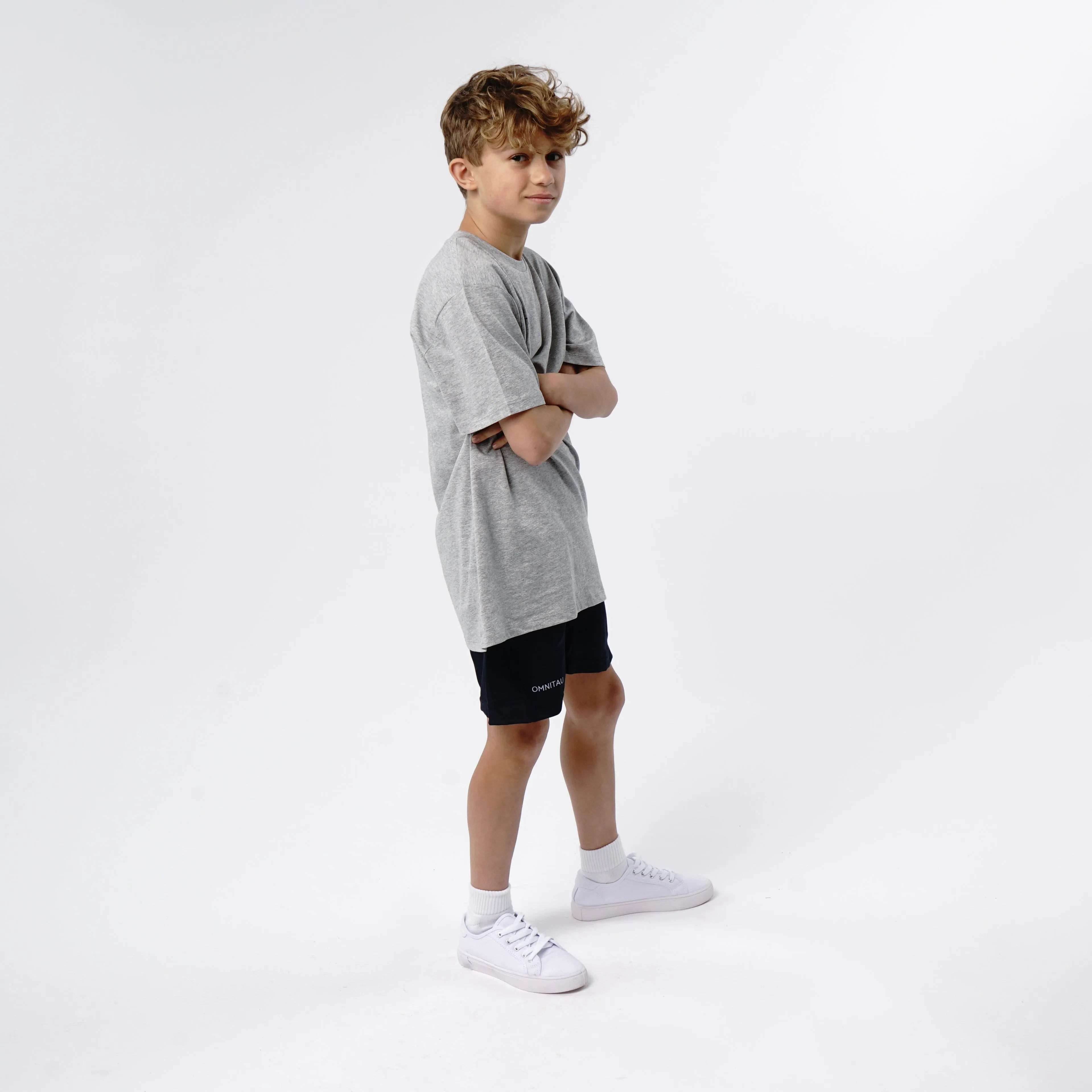 Omnitau Kid's Core Football Shorts - Navy