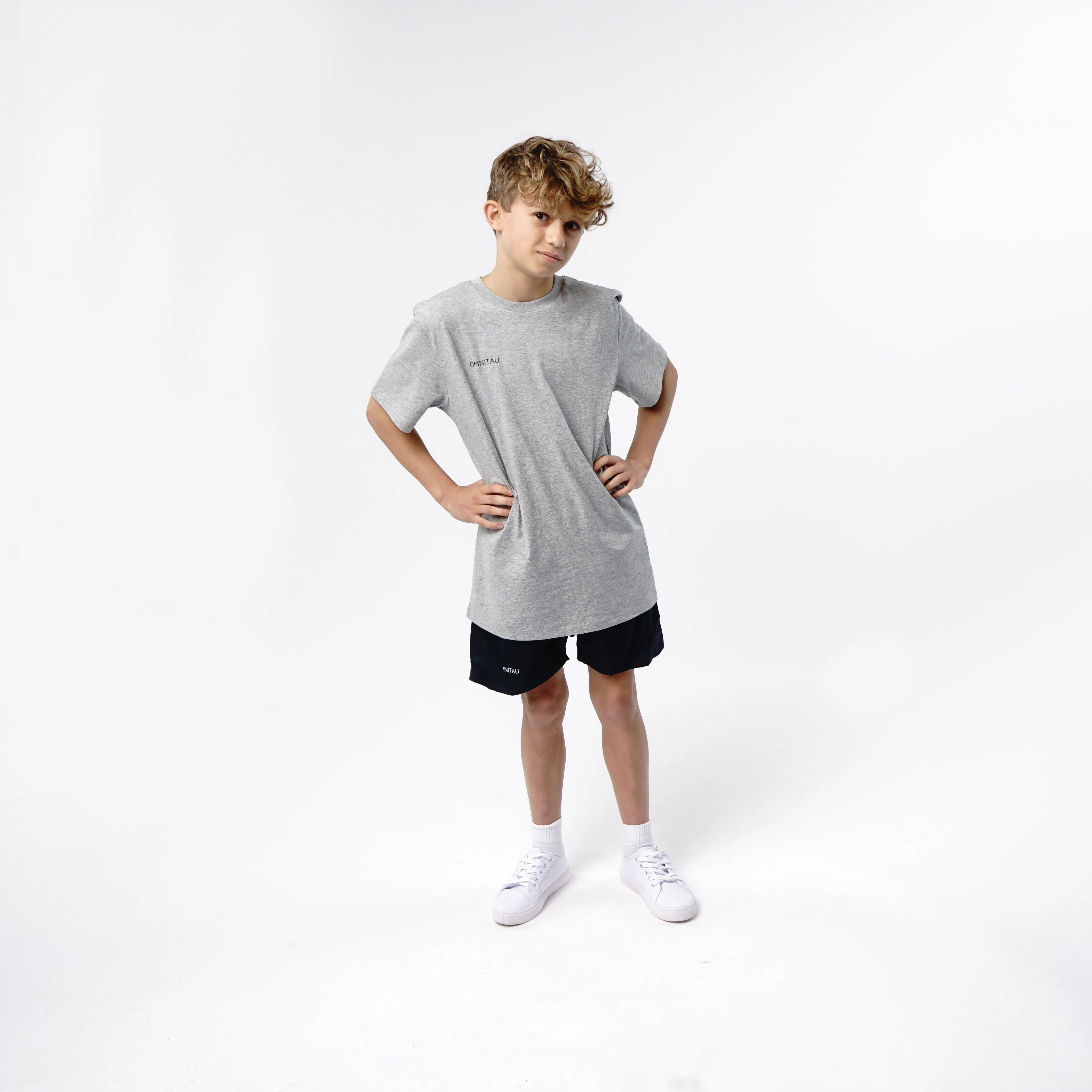 Omnitau Kid's Core Football Shorts - Navy