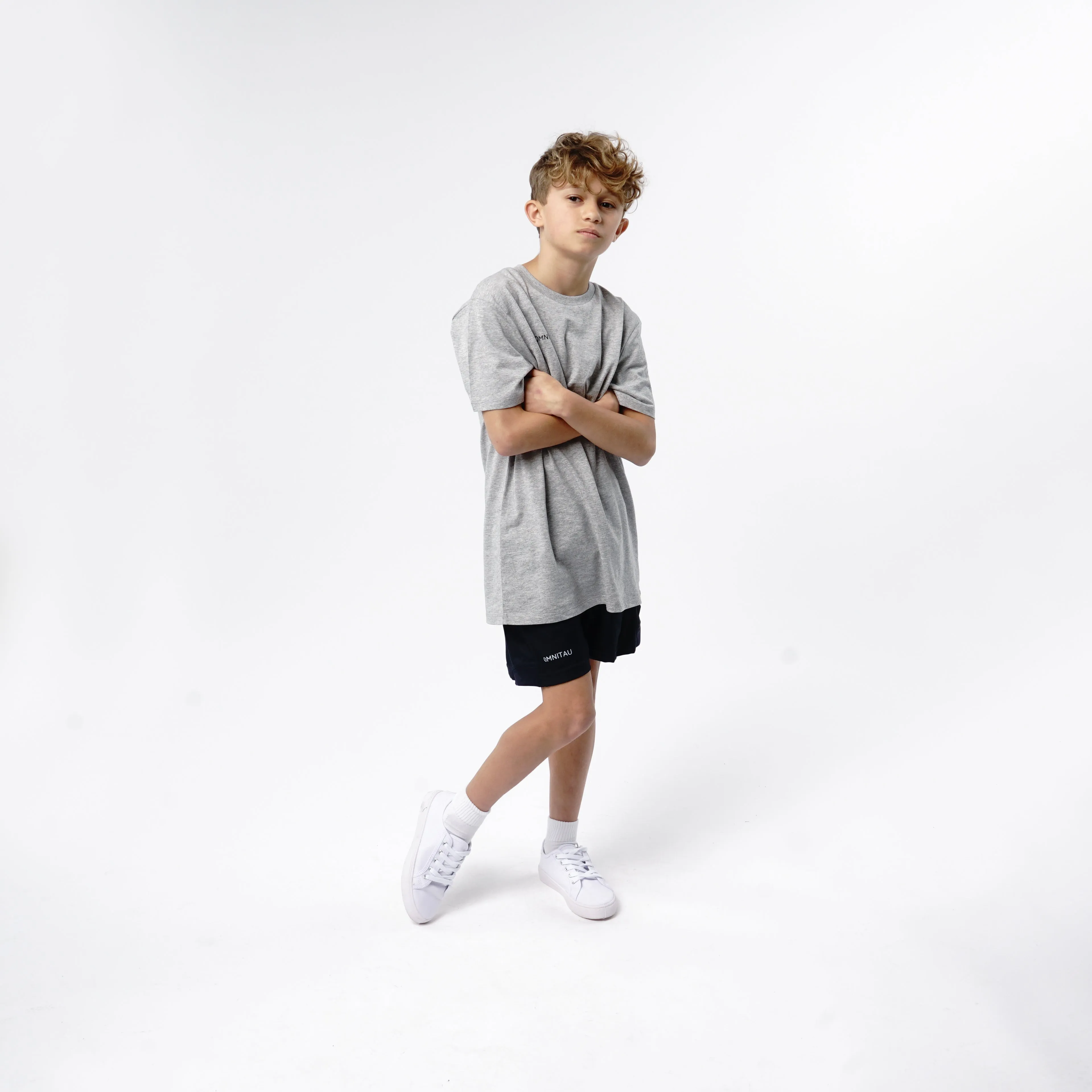 Omnitau Kid's Core Football Shorts - Navy