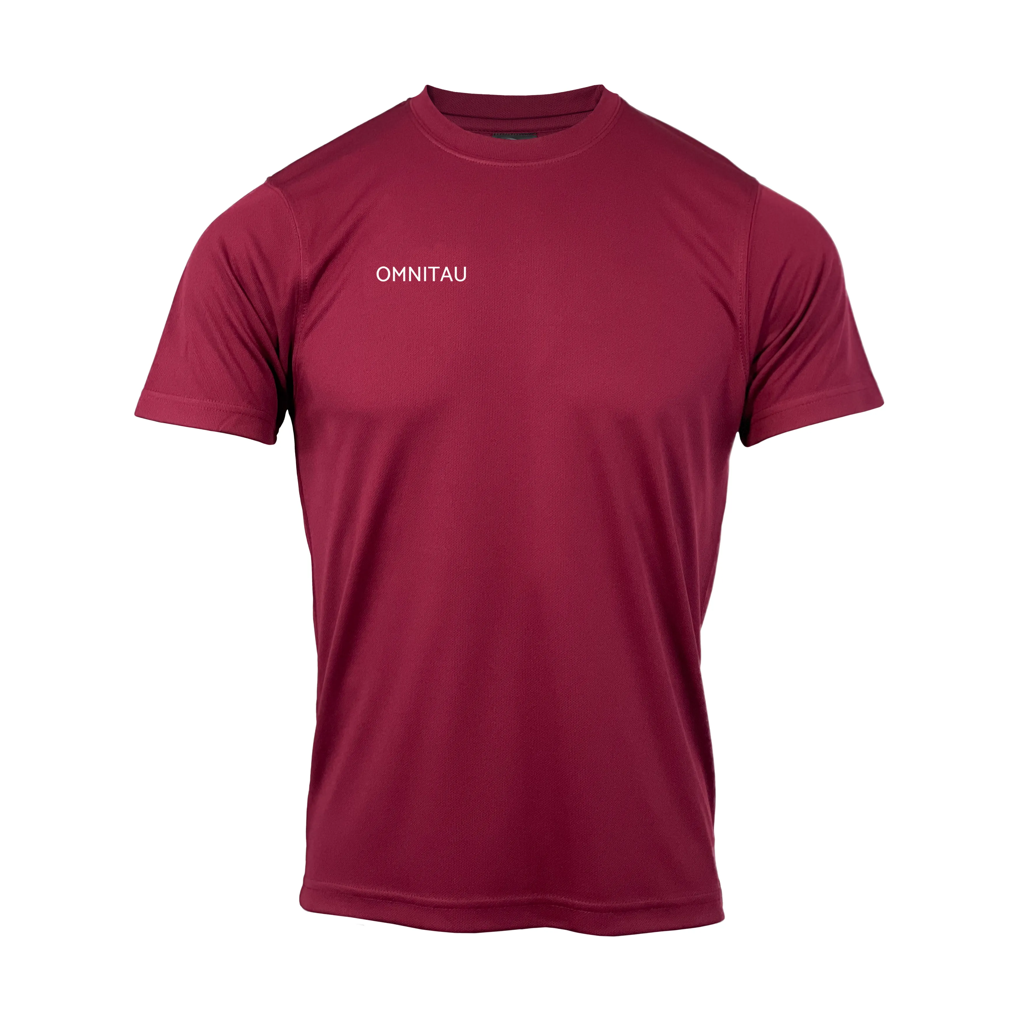 Omnitau Kid's Team Sports Breathable Technical T-Shirt - Burgundy