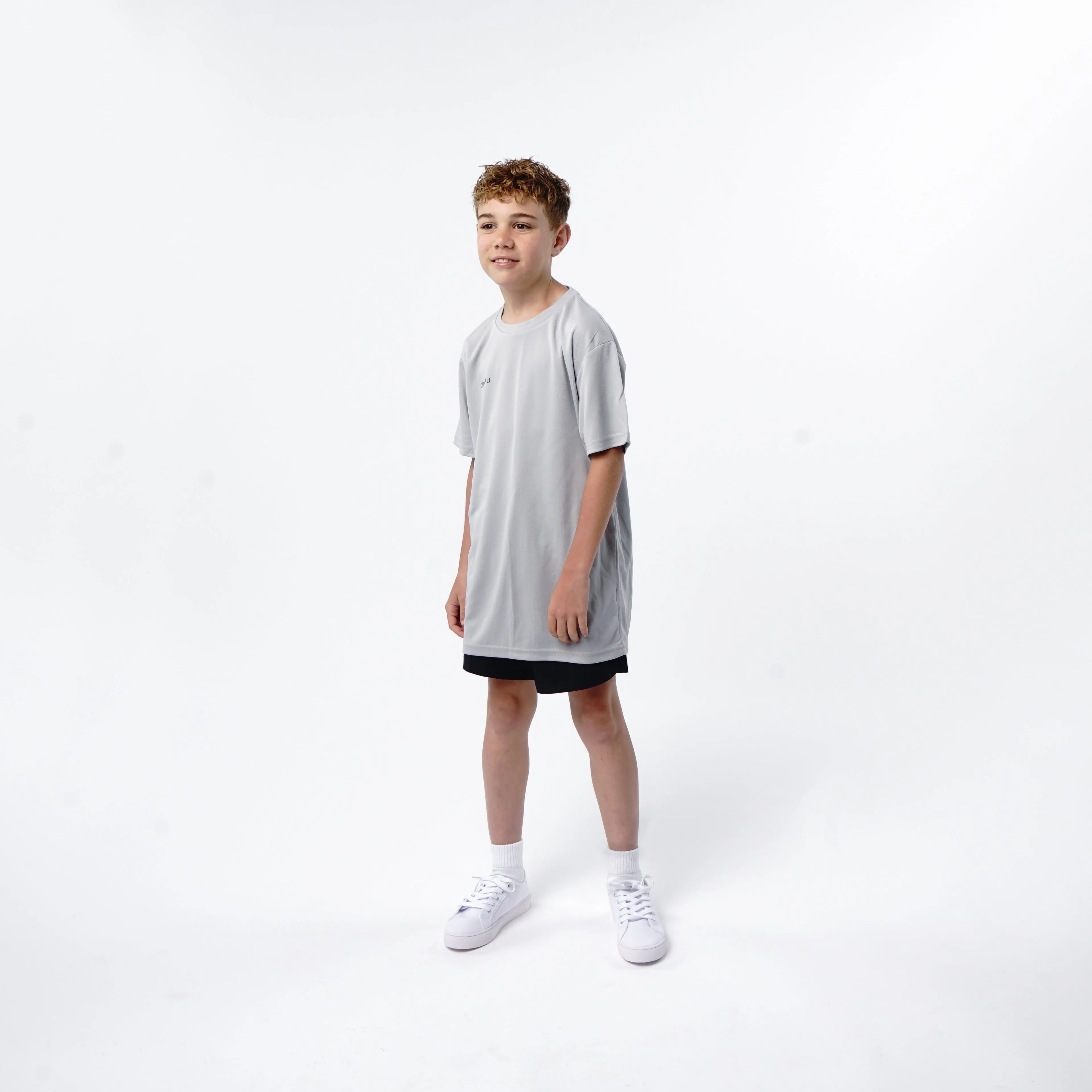 Omnitau Kid's Team Sports Breathable Technical T-Shirt - Heather Grey