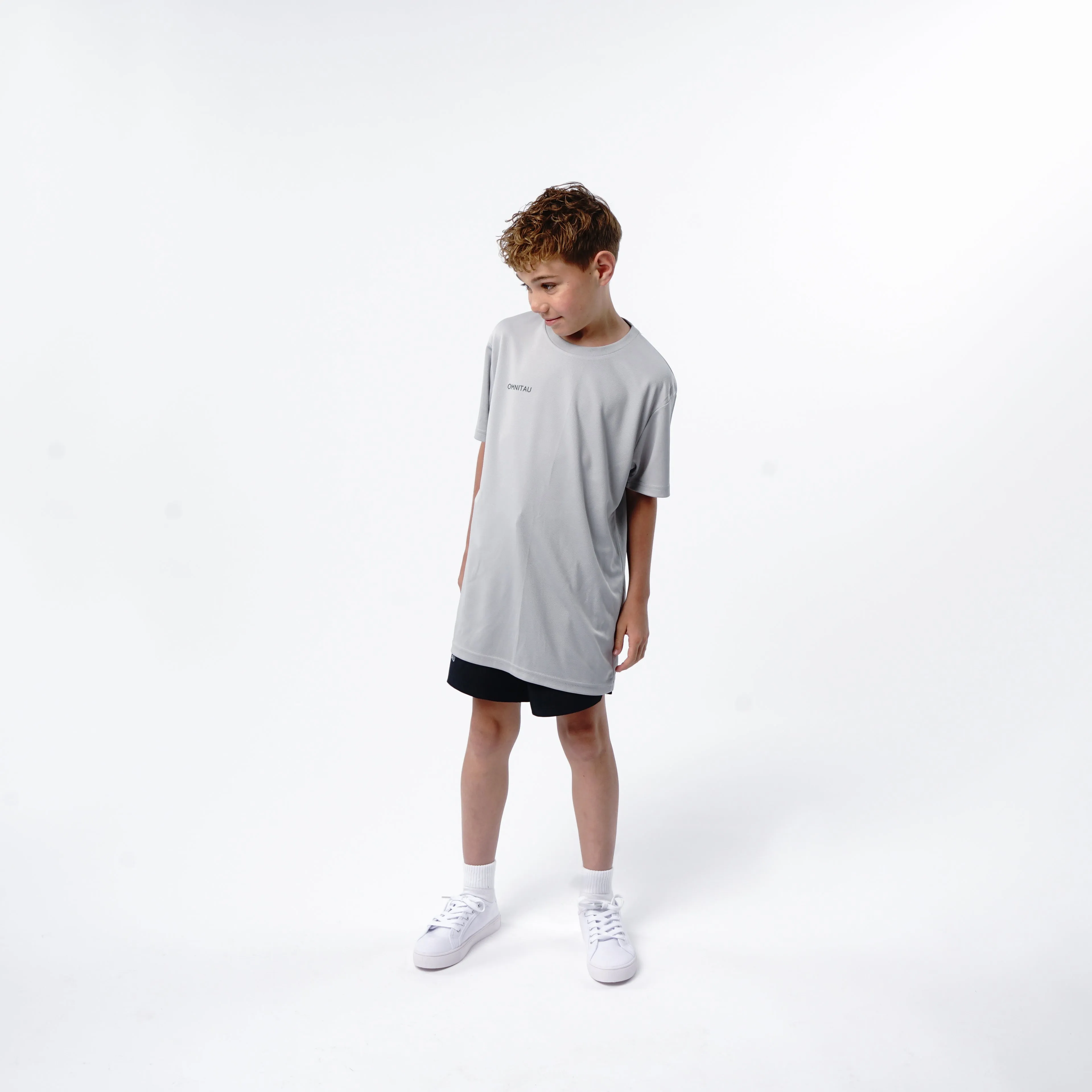 Omnitau Kid's Team Sports Breathable Technical T-Shirt - Heather Grey