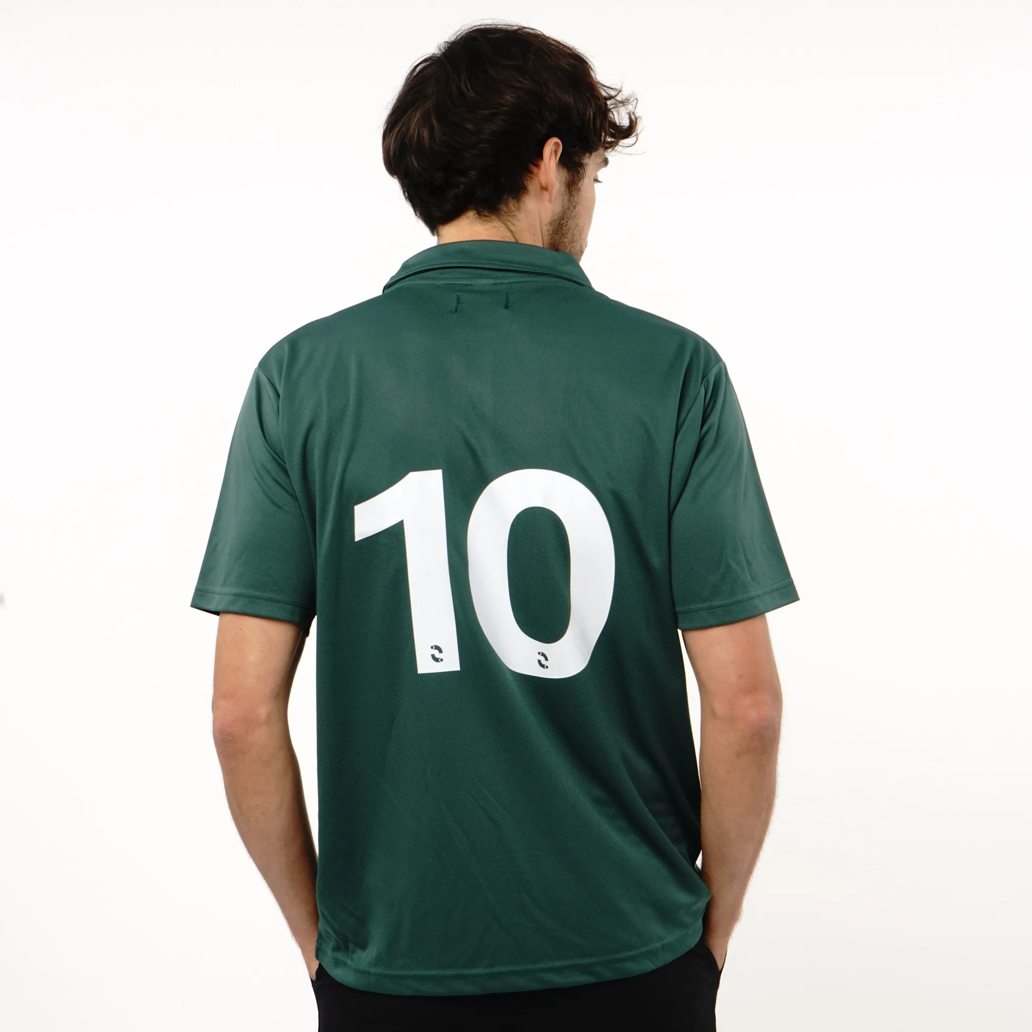 Omnitau Men's Core Football Polo Neck Shirt - Bottle Green