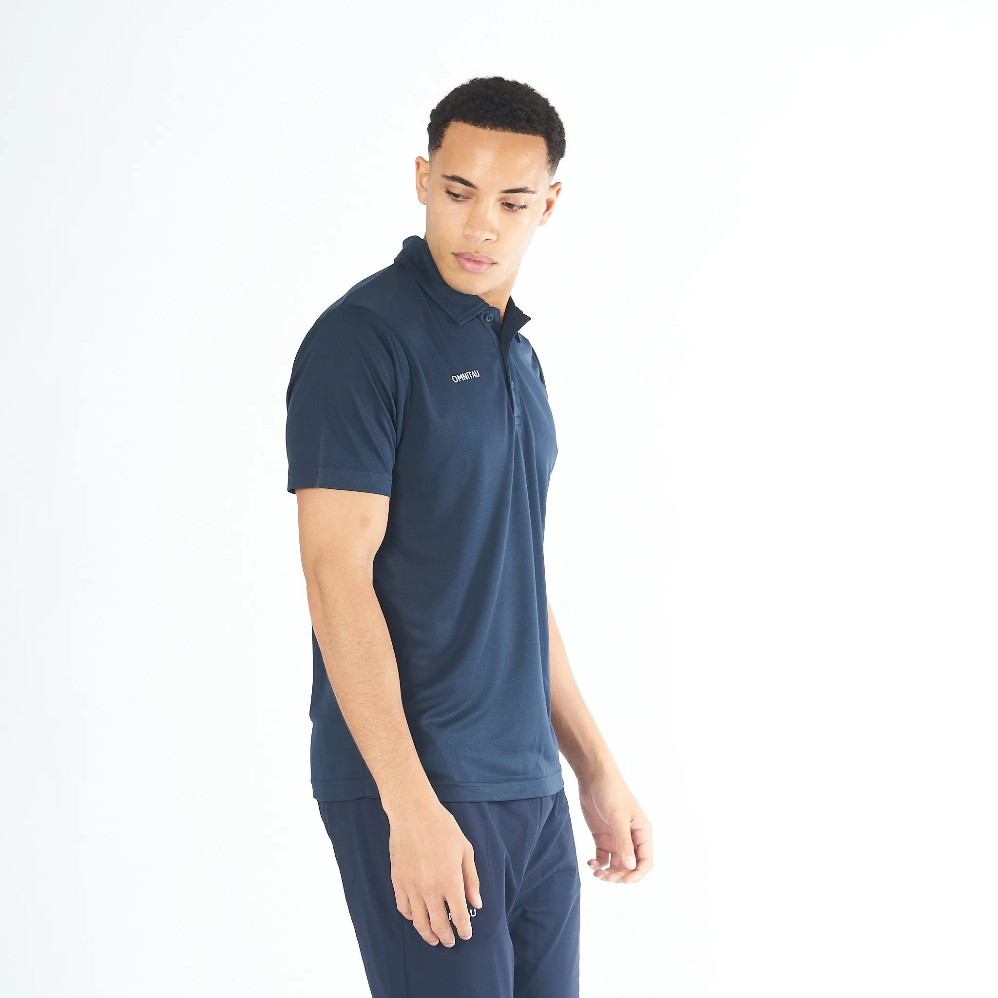 Omnitau Men's Team Sports Breathable Technical Polo - Navy