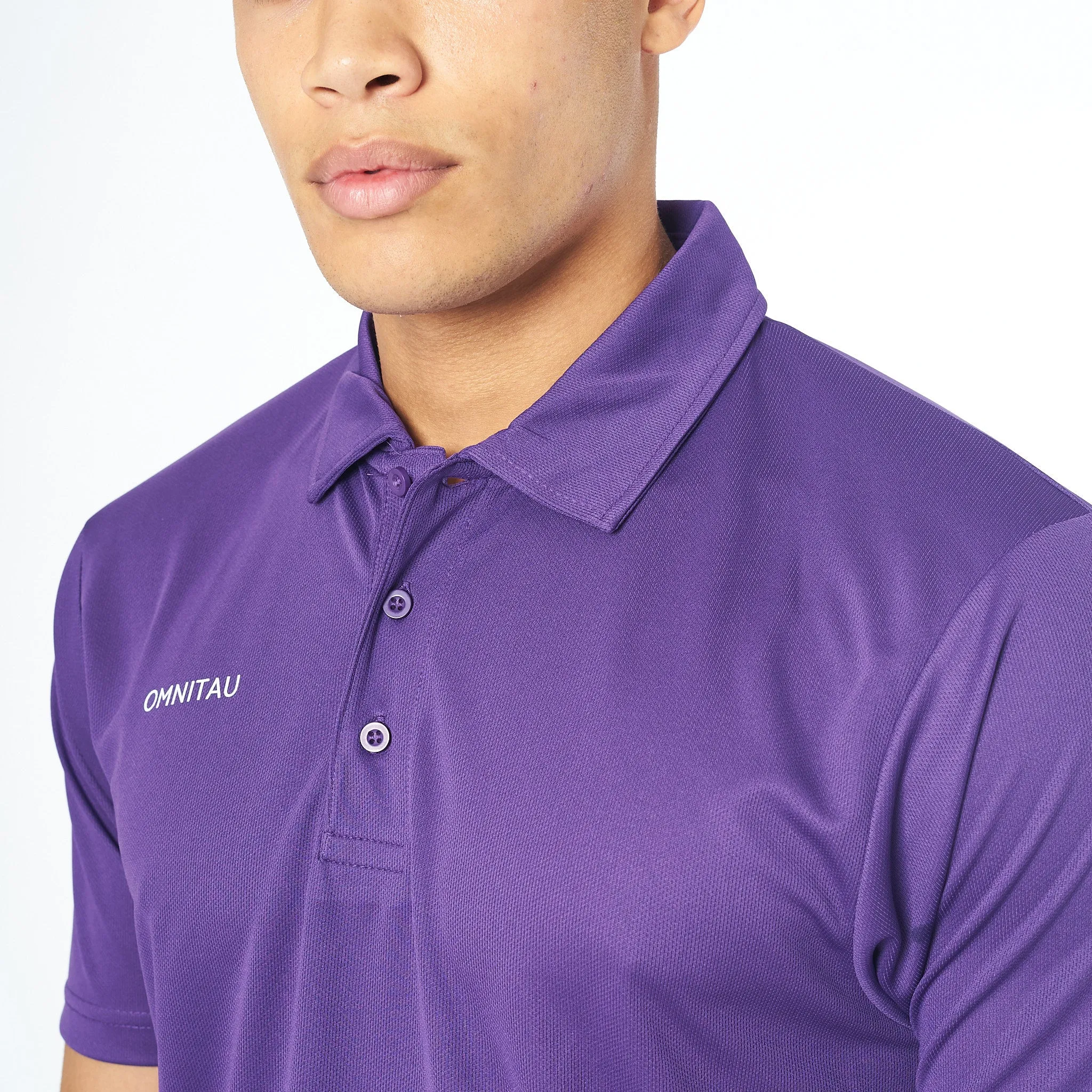 Omnitau Men's Team Sports Breathable Technical Polo - Purple