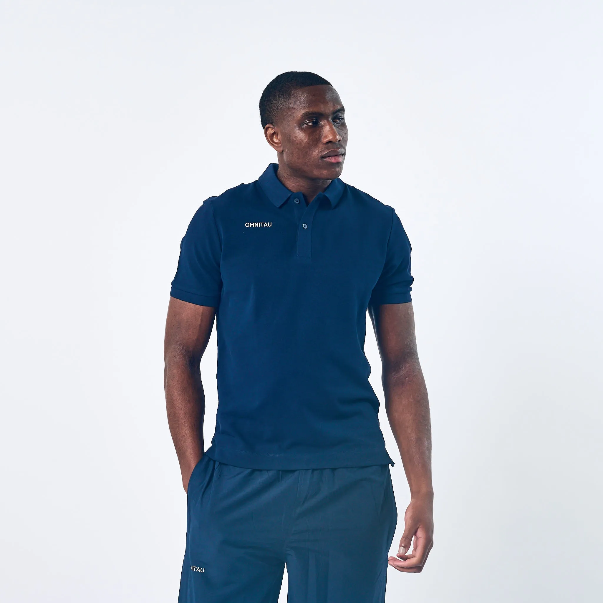 Omnitau Men's Team Sports Organic Cotton Polo - French Navy