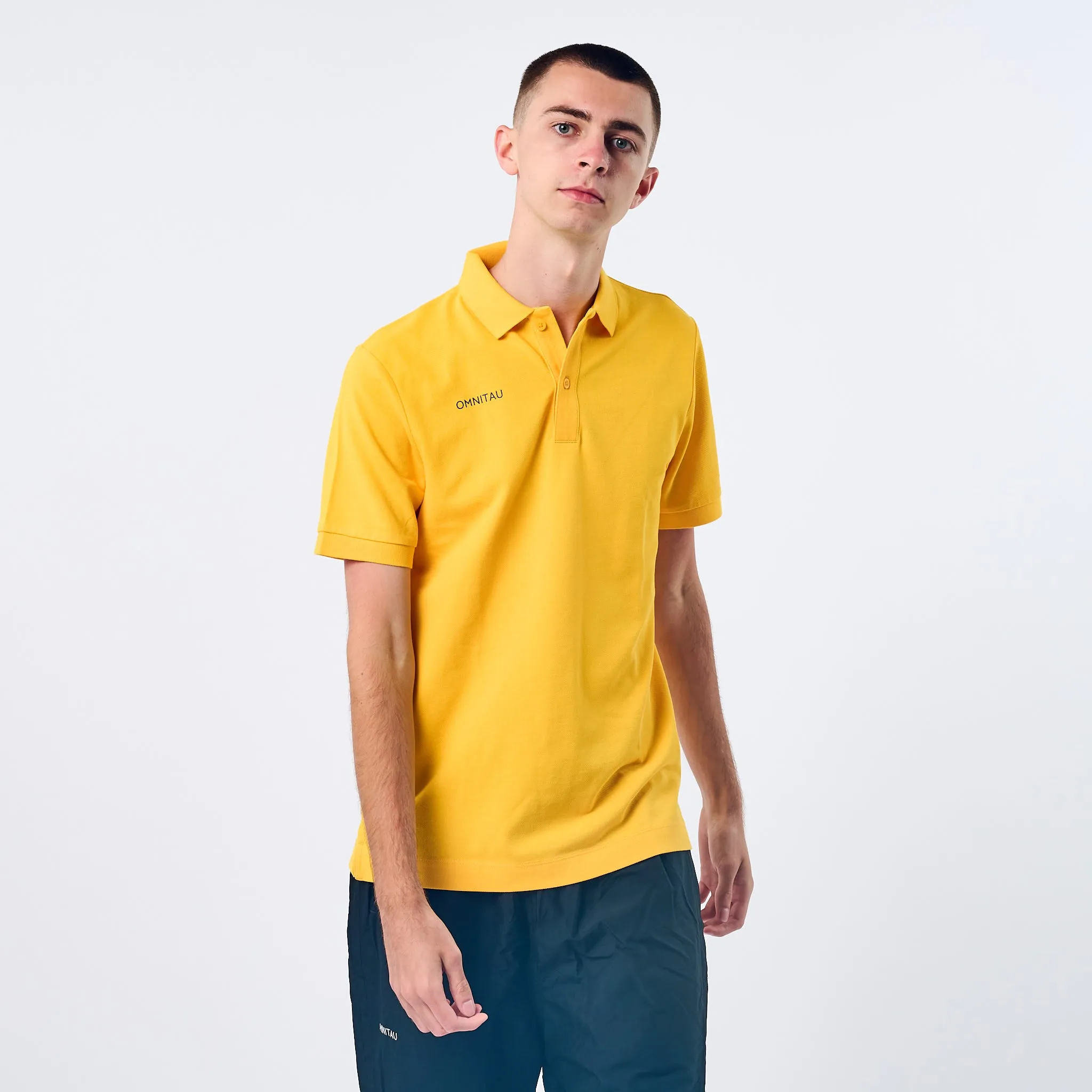 Omnitau Men's Team Sports Organic Cotton Polo - Yellow
