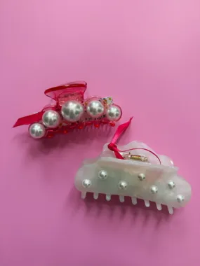 Pearl Hair Claw Clips - Assorted