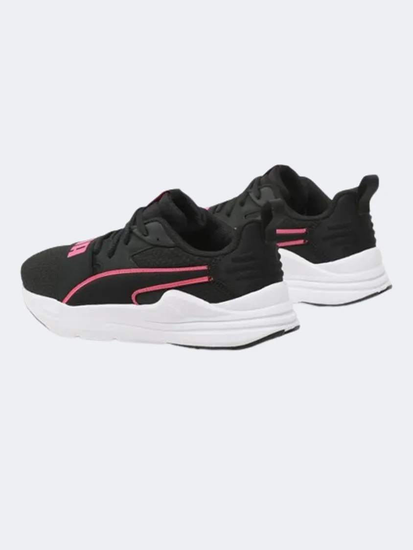 Puma Wired Run Pure Gs-Girls Running Shoes Black/Pink