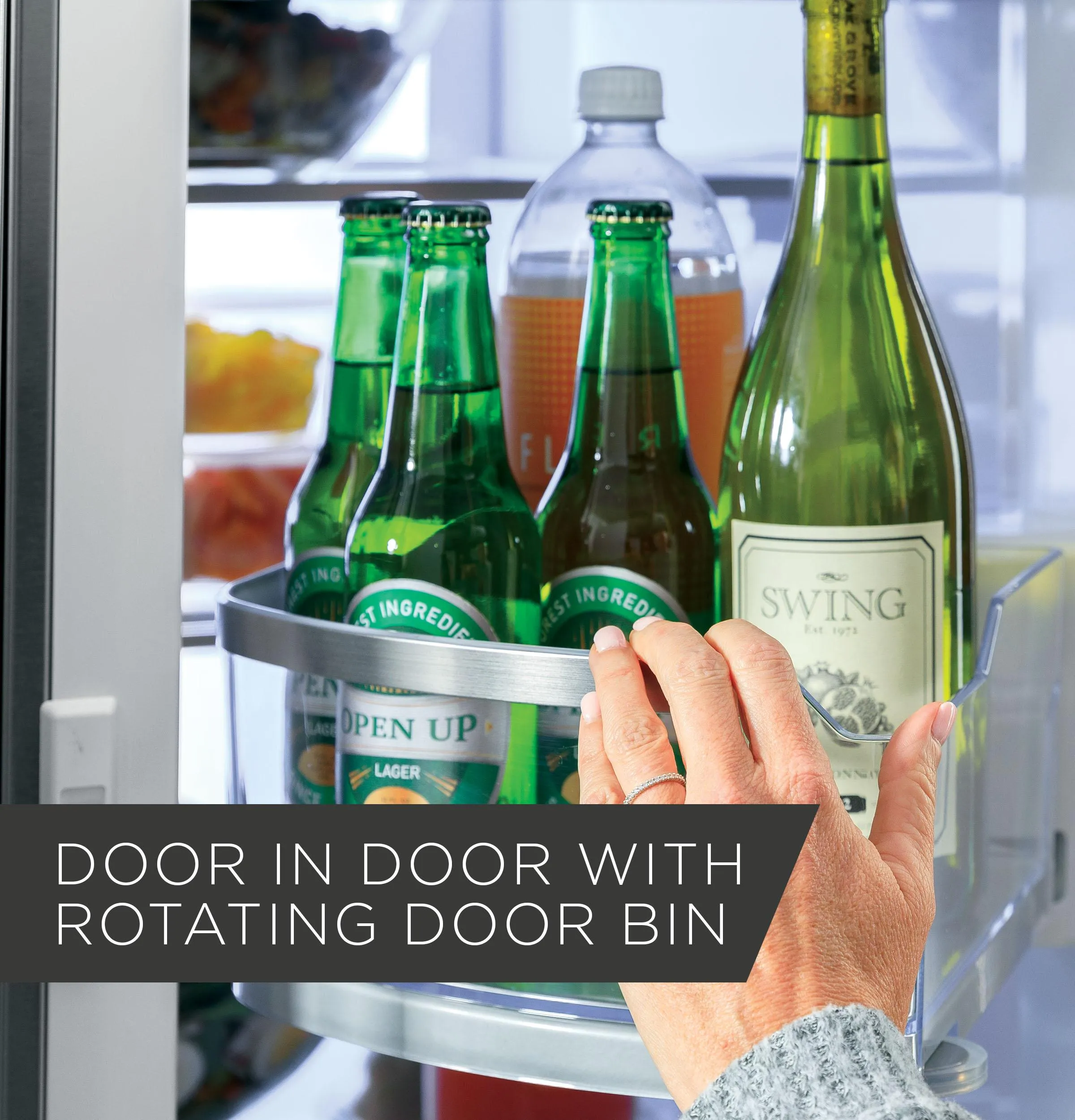 PVD28BYNFS GE Profile™ ENERGY STAR® 27.9 Cu. Ft. Smart Fingerprint Resistant 4-Door French-Door Refrigerator with Door In Door