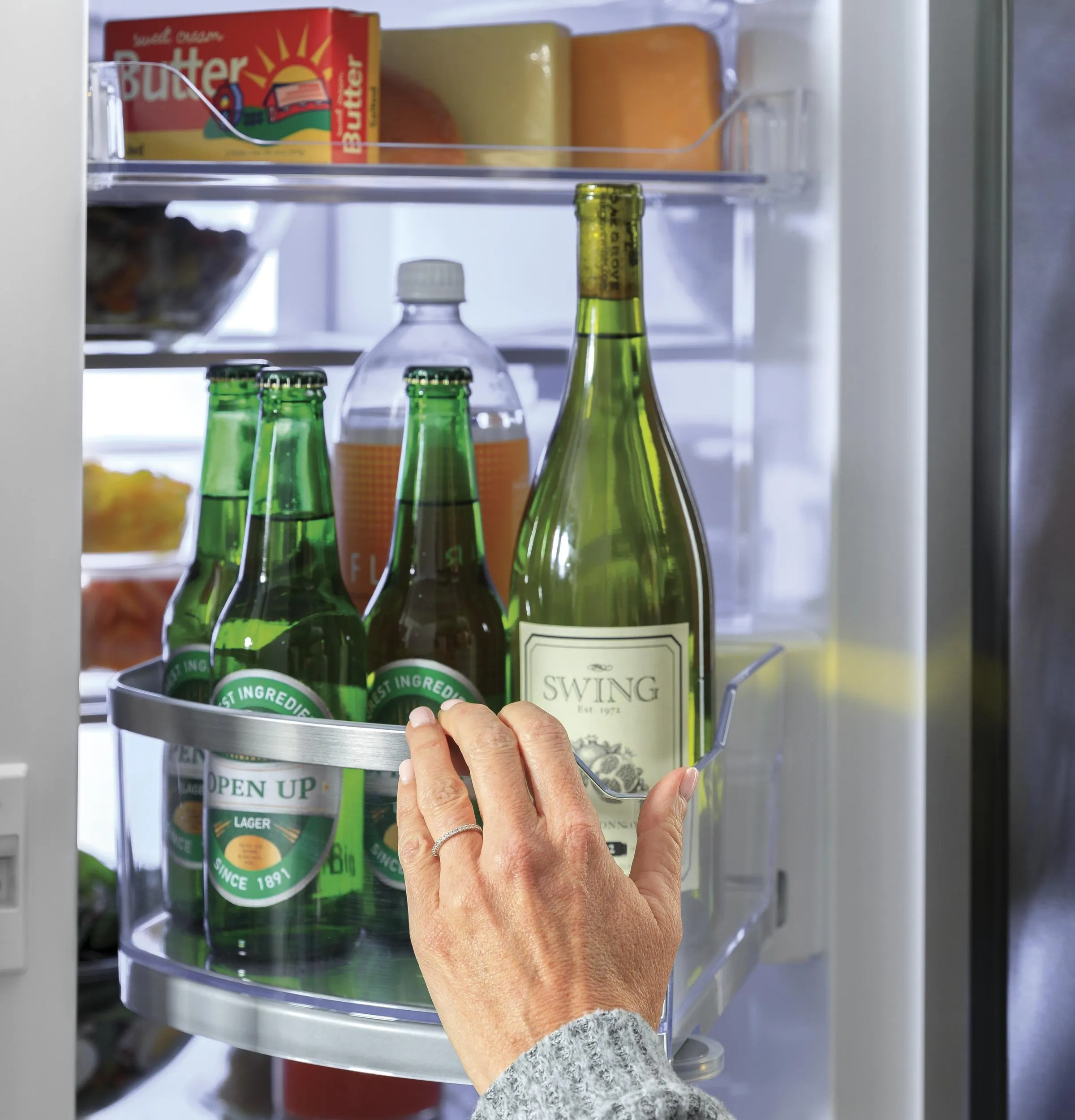 PVD28BYNFS GE Profile™ ENERGY STAR® 27.9 Cu. Ft. Smart Fingerprint Resistant 4-Door French-Door Refrigerator with Door In Door