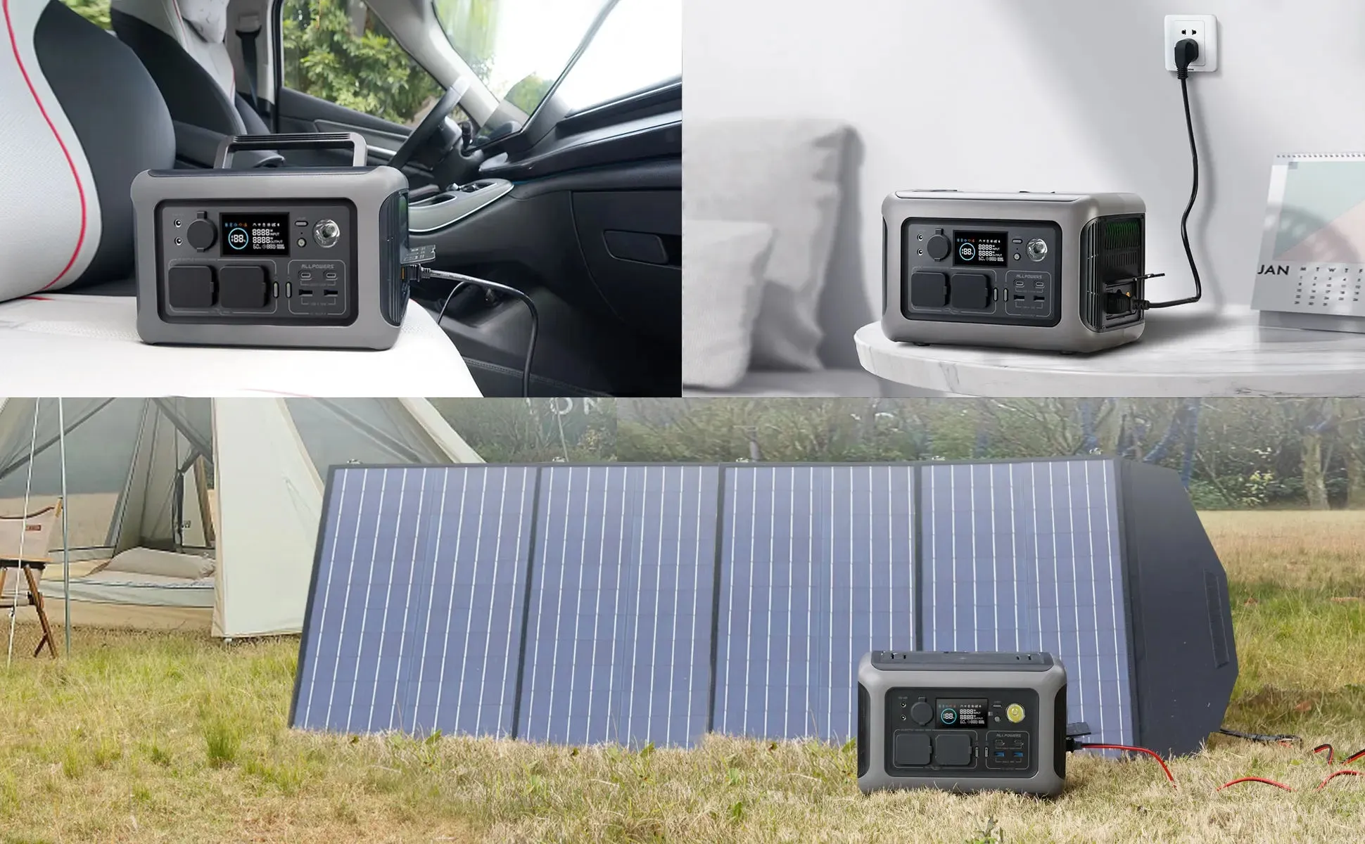 R600 Portable Power Station 299Wh with 2x 600W AC Outlets, LiFePO4 Battery