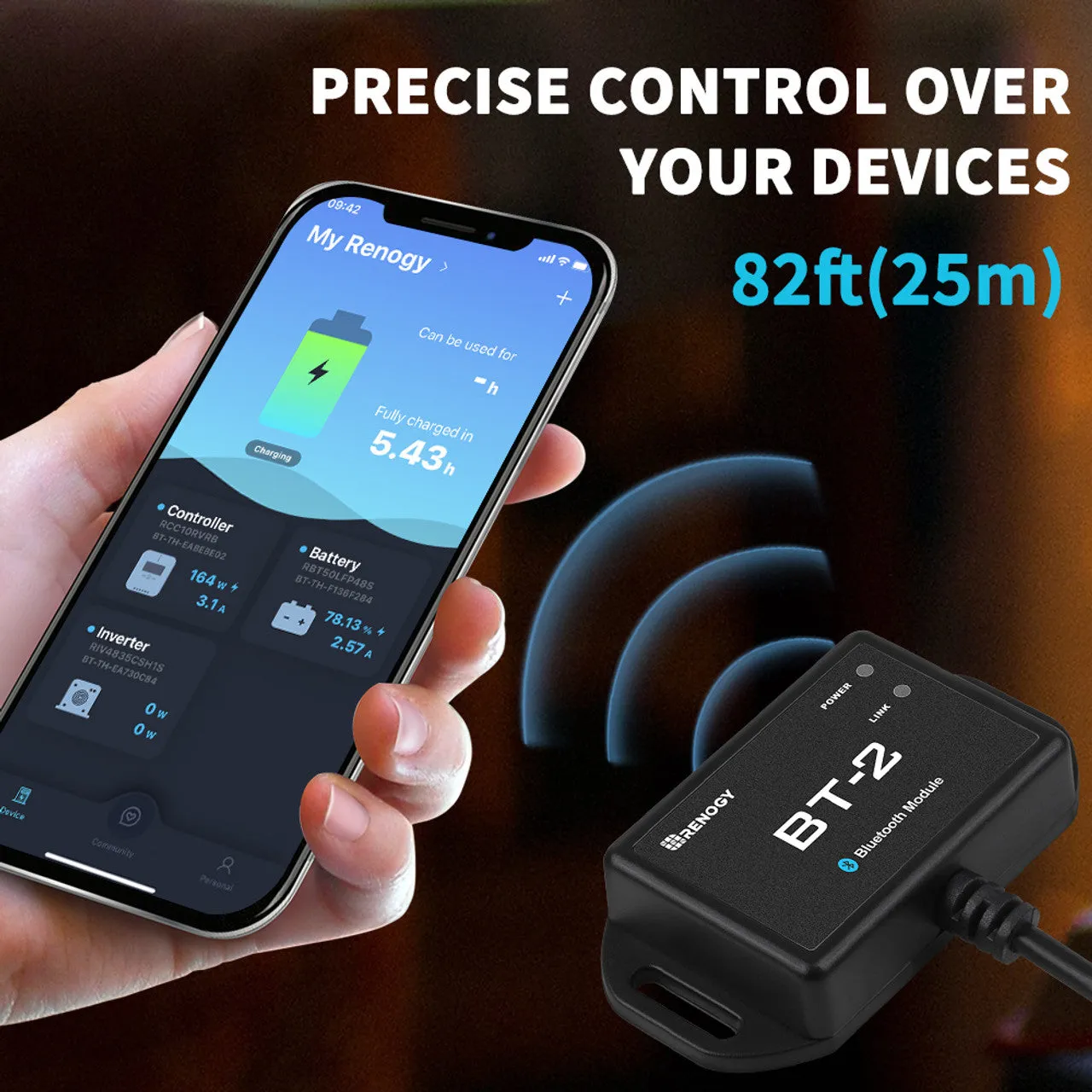 Renogy RCM-BT2 - Renogy BT-2 Bluetooth Module