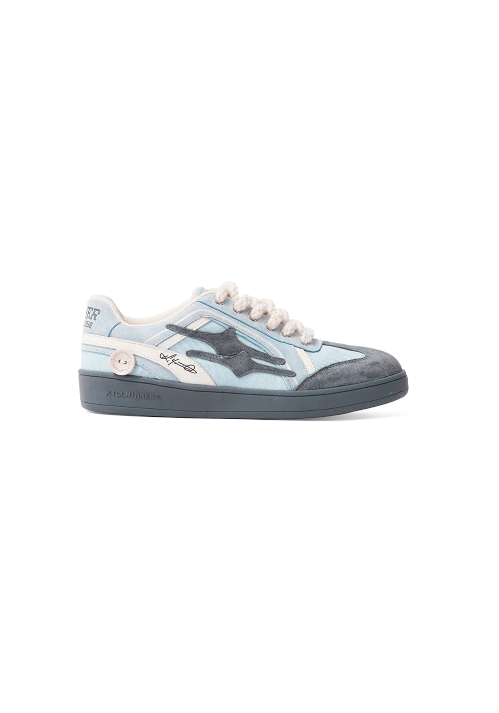 Retro Training Sneaker-Grey Blue