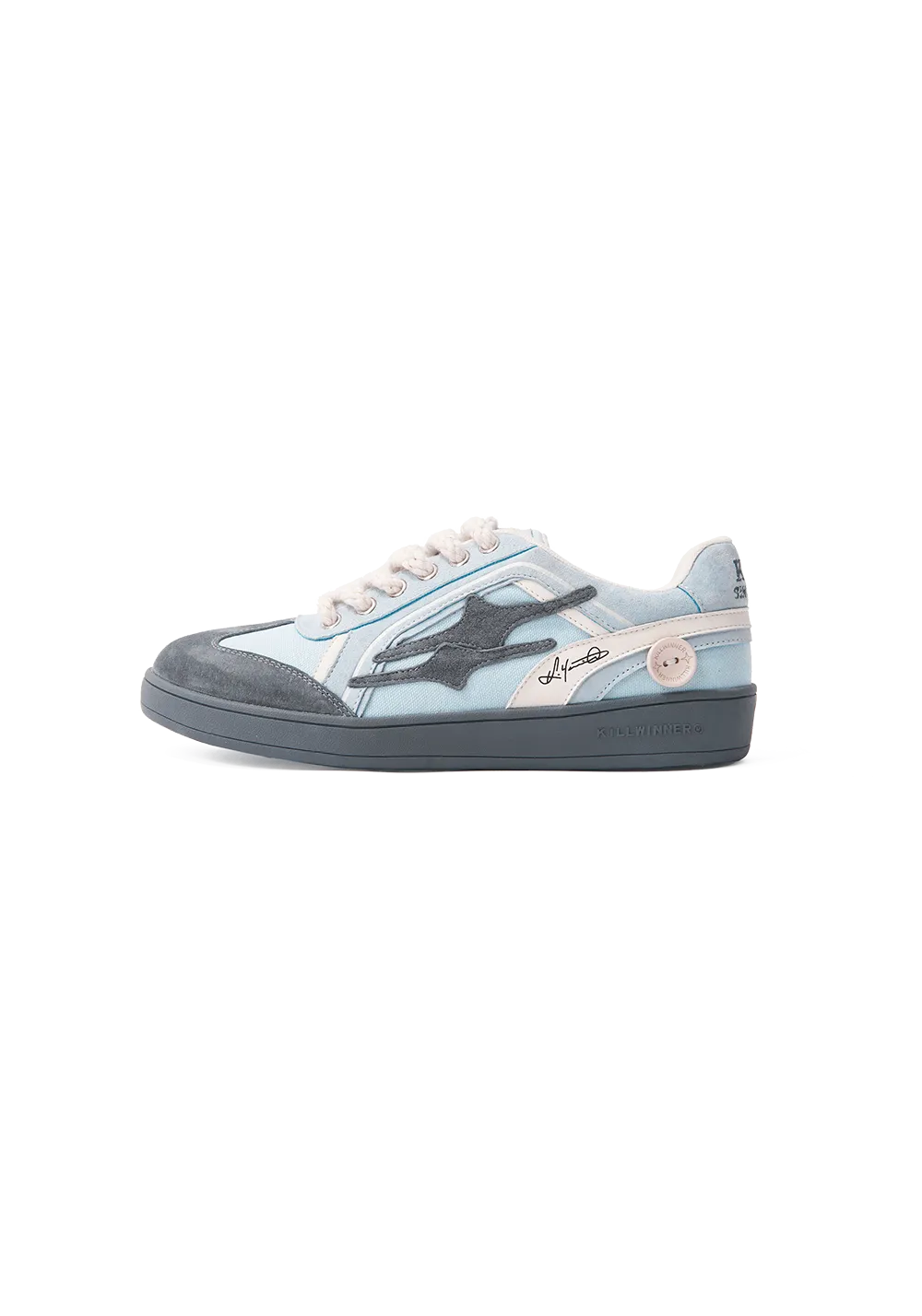 Retro Training Sneaker-Grey Blue