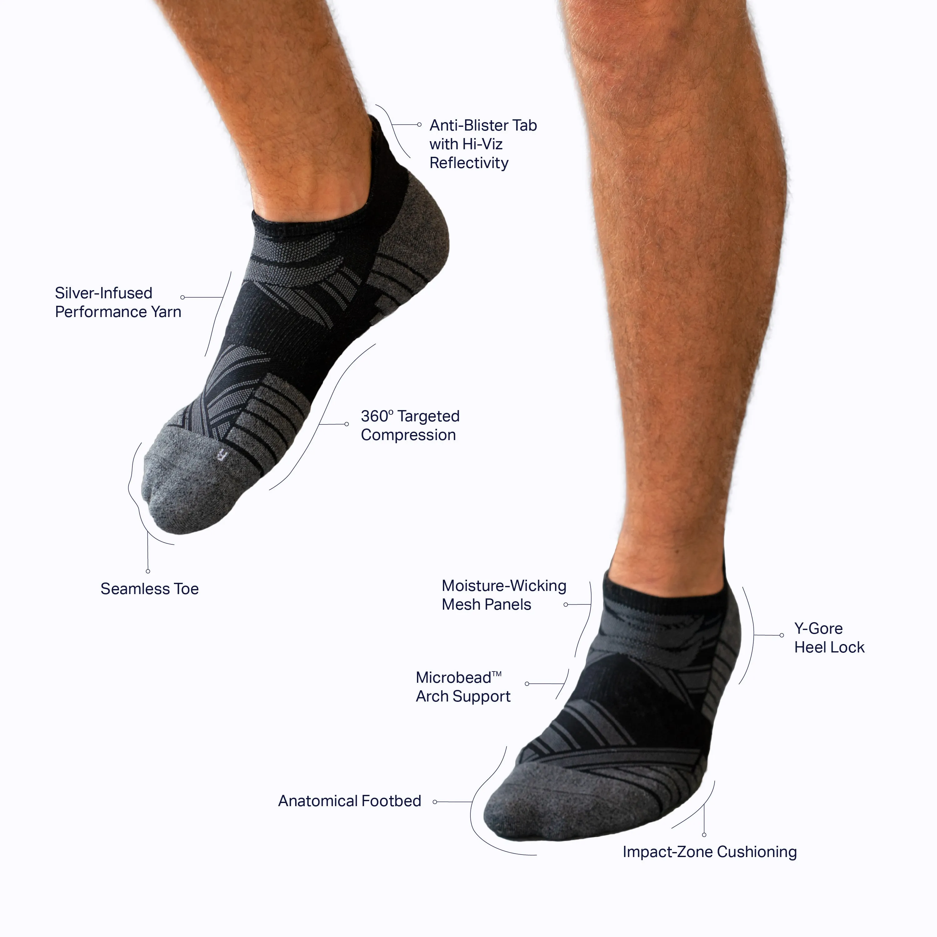 Running Ankle Tab Compression Socks