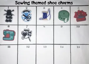 Sewing themed shoe charms unbranded