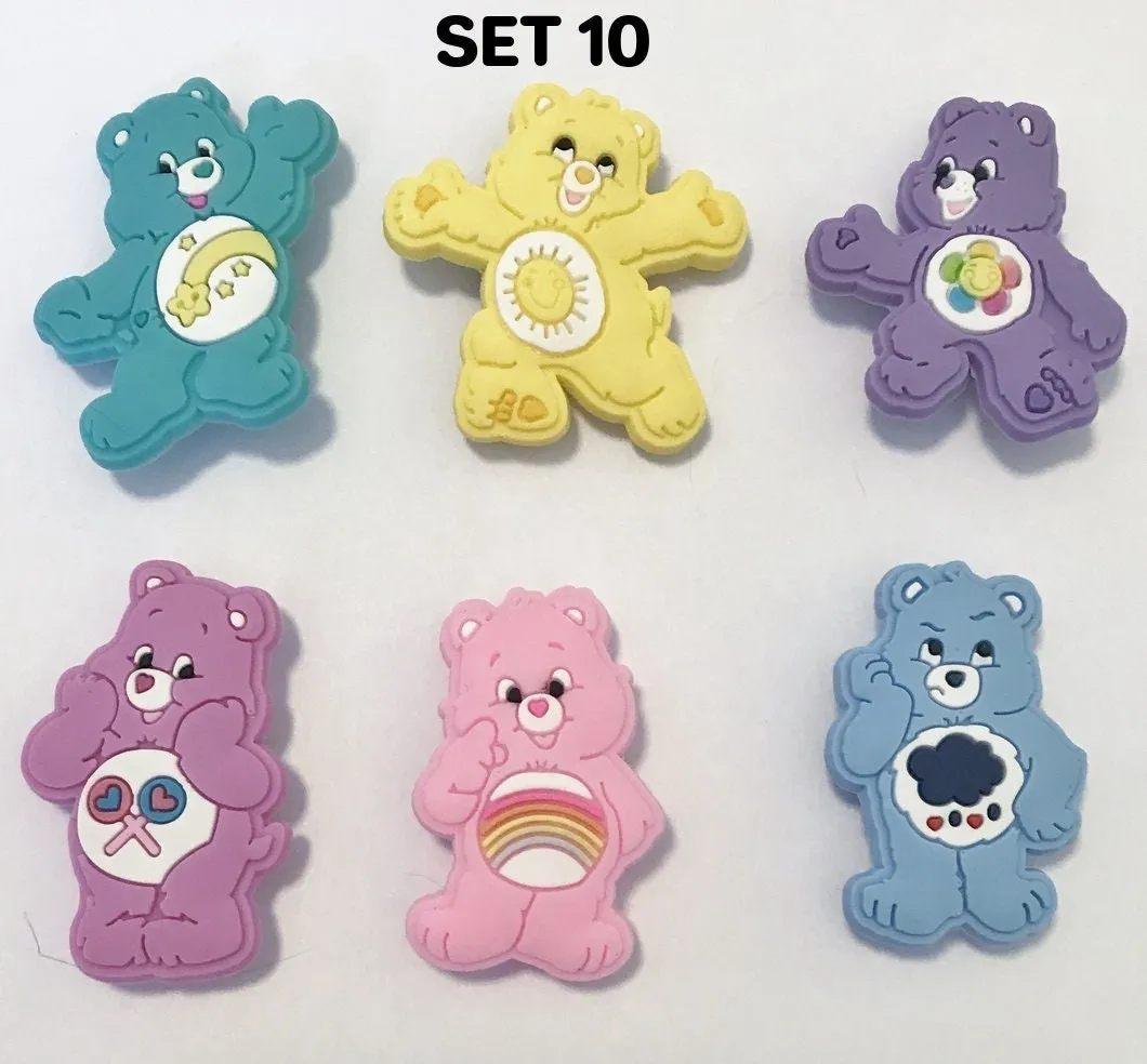 Shoe charm sets-reduced prices-bears, girls, doc