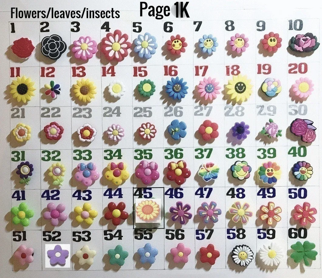 Shoe charms-flowers-garden