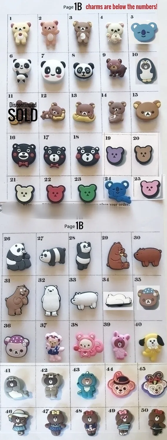 Shoe charms-wild animals