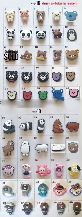 Shoe charms-wild animals