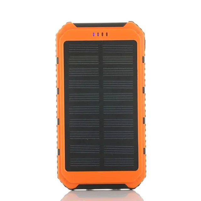 Solar Power Bank 20000mAh Solar Powerbank Extreme MobilePhone Pack Dual USB LED External Battery Pack for iPhone Xiaomi Samsung