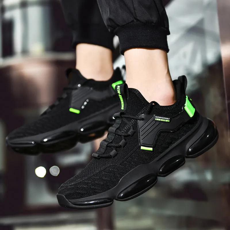 Sports Casual Flying Knit Running Shoes Popcorn
