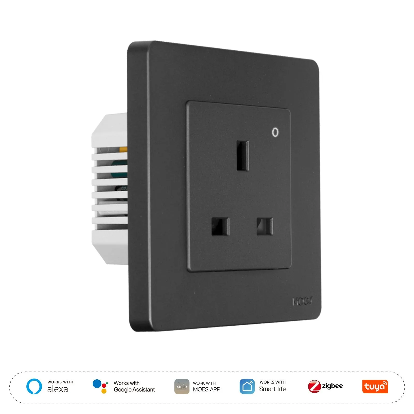 Star Ring ZigBee Smart Socket UK Wall Embedded Outlet Energy Monitor