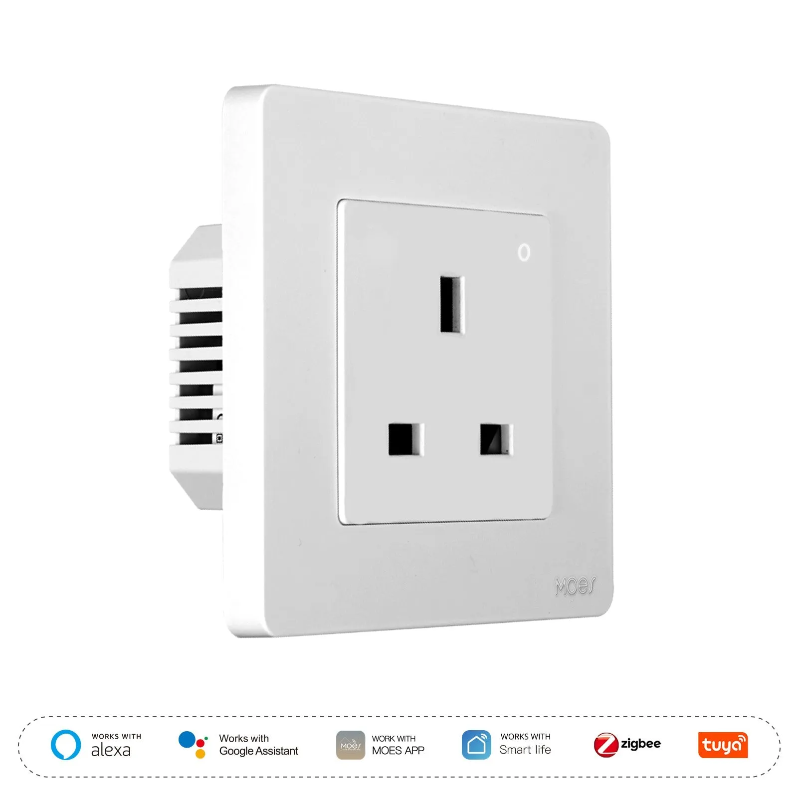 Star Ring ZigBee Smart Socket UK Wall Embedded Outlet Energy Monitor