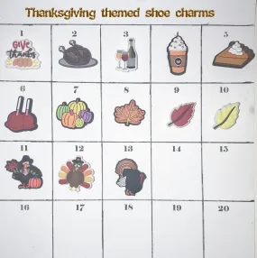 Thanksgiving themed shoe charms unbranded