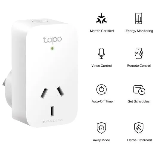 TP-Link Tapo Mini Energy Monitoring Smart Plug (Matter Compatible)