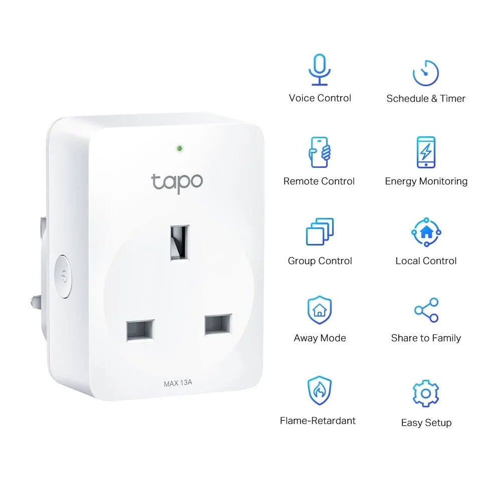 TP-Link Tapo P100 / P110 Mini Smart Home Wifi Socket Plug Remote Control Schedule Auto On/Off Energy Monitoring