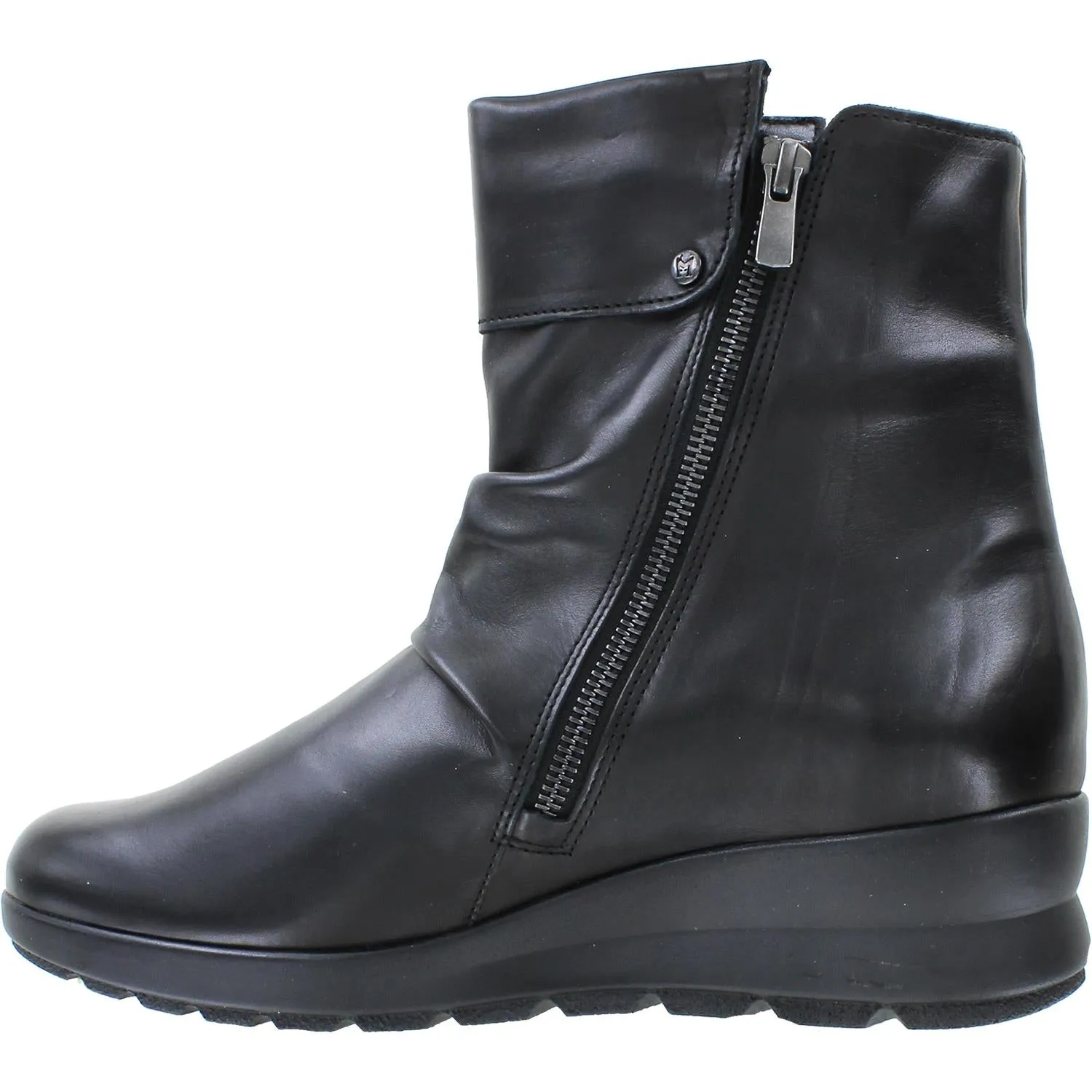 Women's Mephisto Phila Black Silk Leather