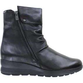 Women's Mephisto Phila Black Silk Leather