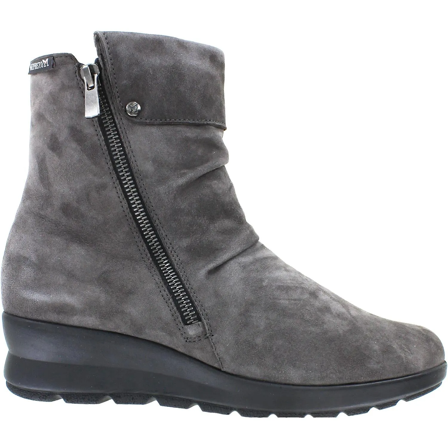 Women's Mephisto Phila Grey Velcalf Suede